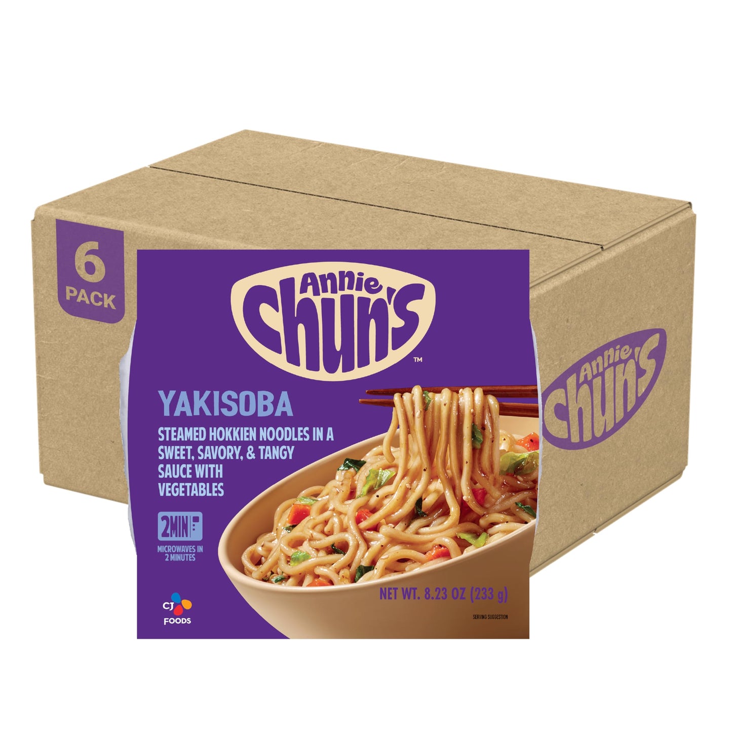 Annie Chun's Yakisoba Noodle Bowl, 8.23 oz (Pack of 6)