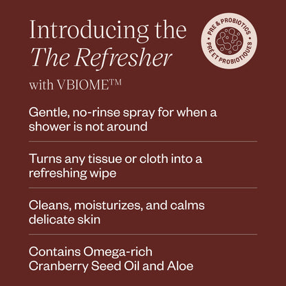 DIVA Refresher - Gentle & No-Rinse Spray Cleanser - Fragrance-Free & Plant-Based Formula - Helps Strengthen Moisture Barrier & Support Healthier Microbiome - 100 mL