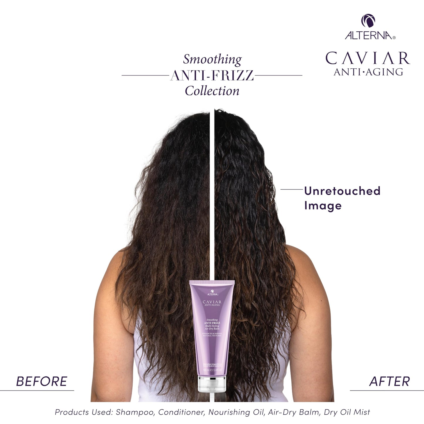 Alterna Caviar Anti-Aging Smoothing Anti-Frizz Multi-Styling Air Dry Balm, 3.4 Fl Oz | Controls Frizz With Light Hold | Adds Natural Shine | Sulfate Free