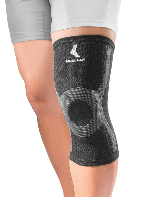 Mueller Sports Medicine Premium Knit Knee Support with Gel Pad, Knee Pain Relief Support for Men and Women, Ideal for Arthritis, Sprains