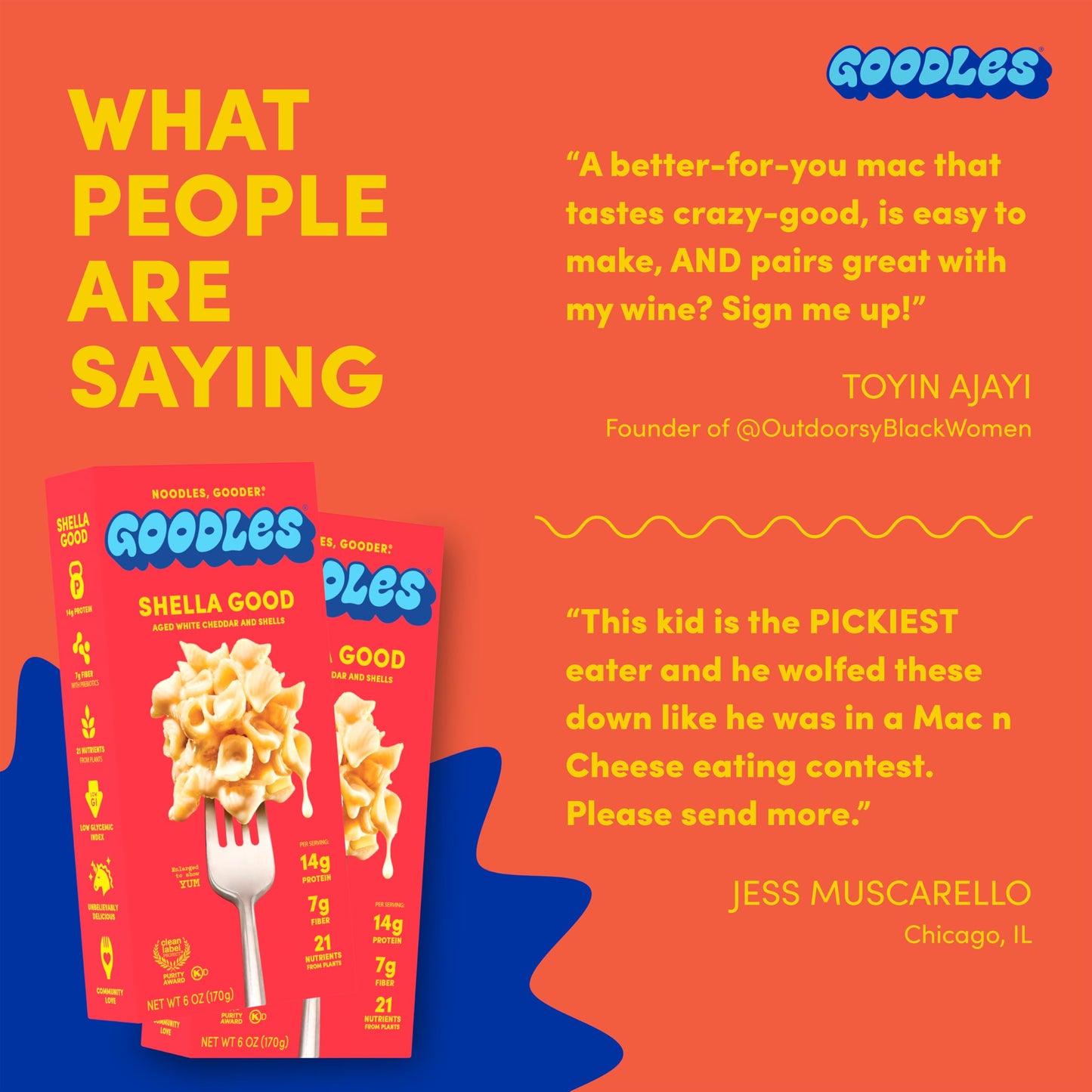 Goodles Shella Good Aged White Cheddar and Shells Pasta - Nutrient Packed with Real Cheese, Fiber, Protein, Prebiotics, Plants, & Vegetables | Non-GMO, Organic Ingredients