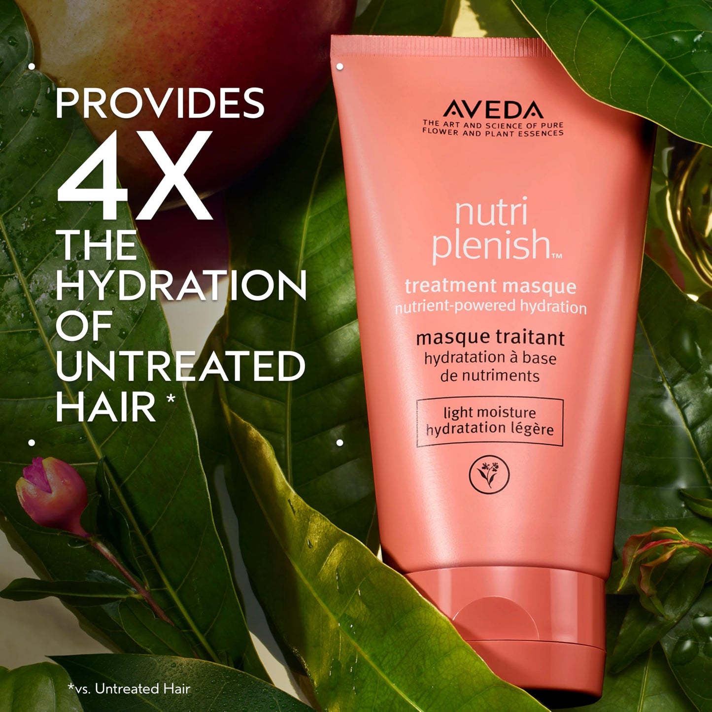 Aveda Nutriplenish Treatment Masque Light Moisture | Conditioning Mask for Fine to Medium Dry Hair | Organic Pomegranate Oil, Coconut Oil, Mango Butter | 98% Naturally Derived*