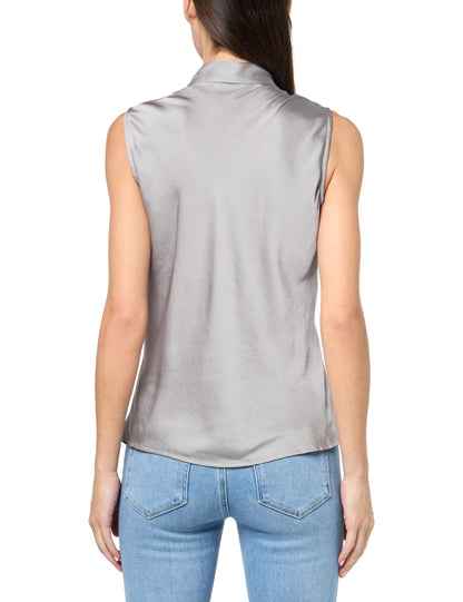 Kasper Women's Slvlss Tie Front Blouse