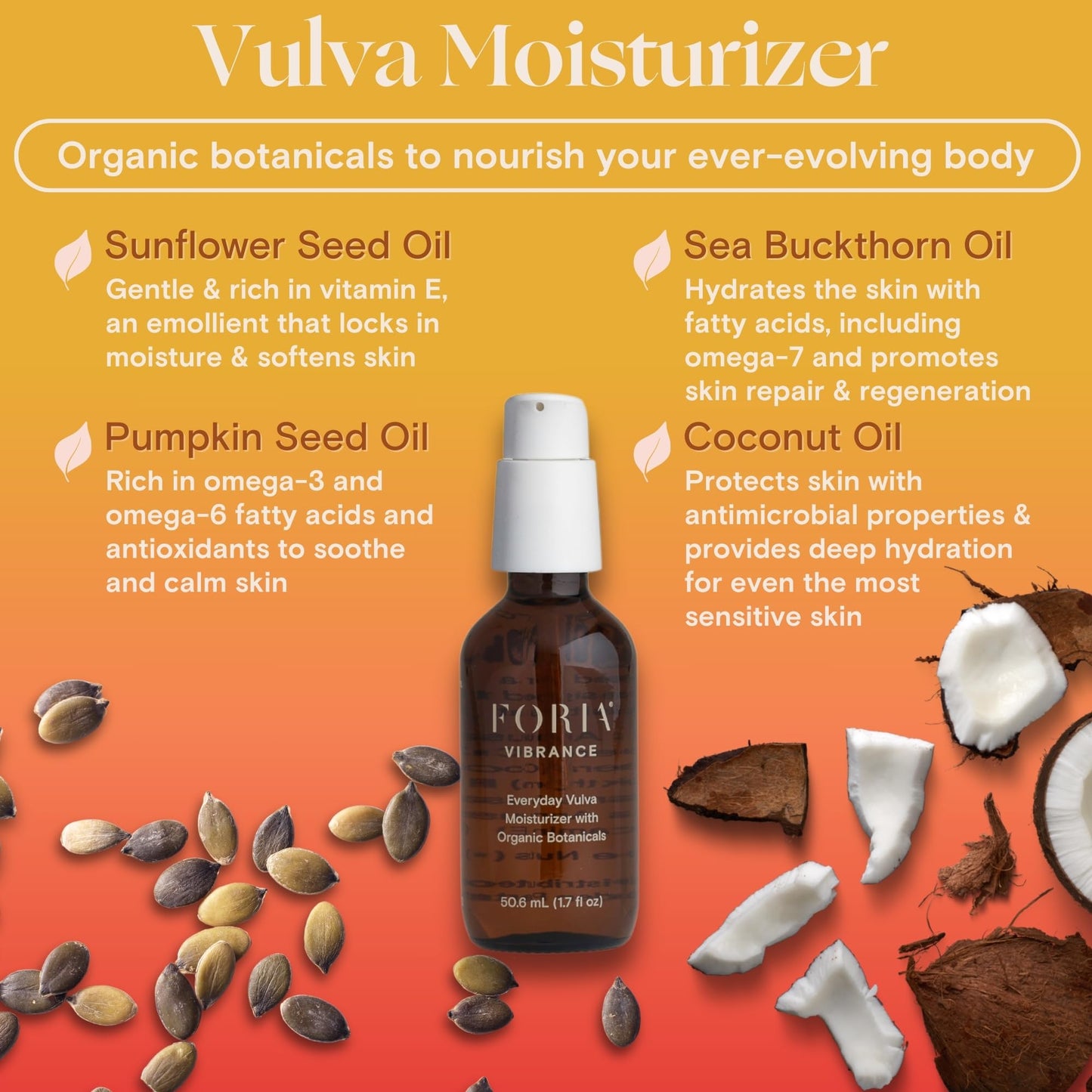 FORIA Vaginal Health Bundle - Ph Balanced, Organic, Natural - Everyday Vulva Moisturizer and Everyday Body Wash Bundle
