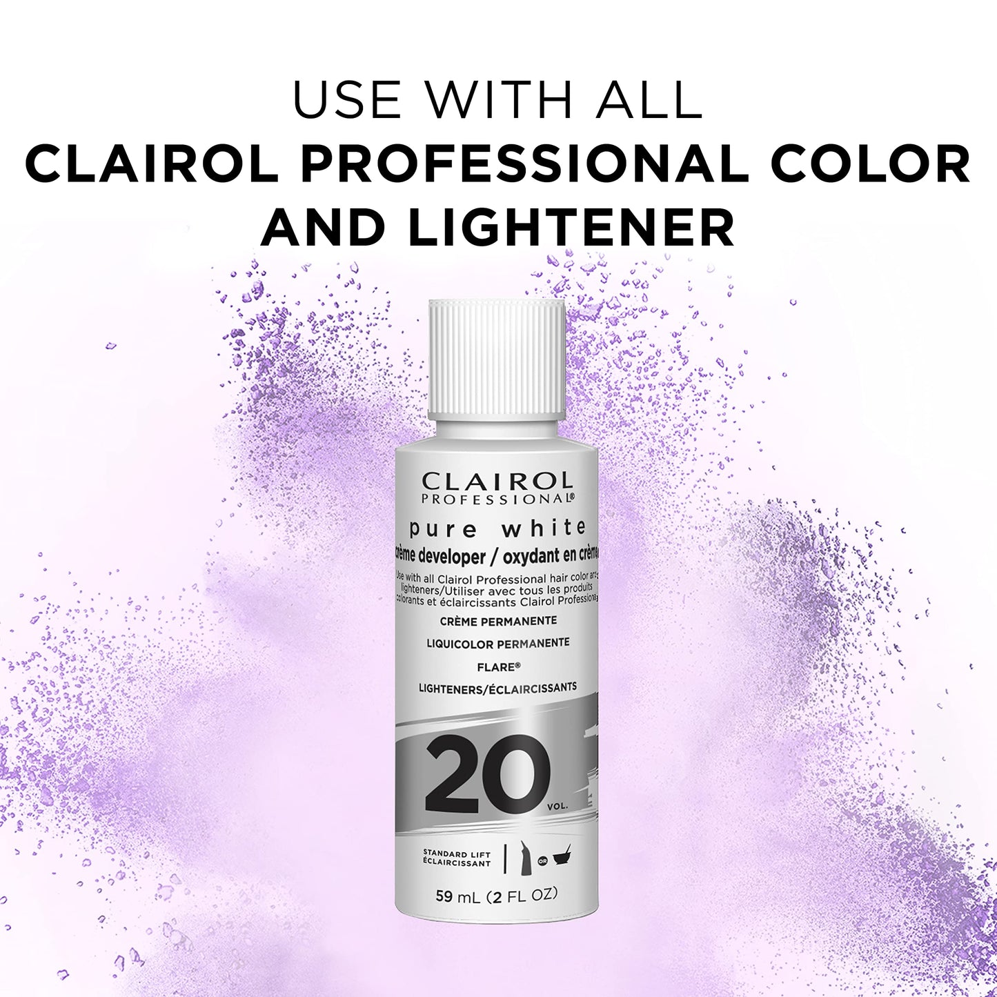 Clairol Professional Pure White 20 Volume Hair Developers for Lightening & Gray Coverage