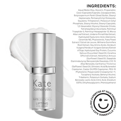 Kate Somerville KateCeuticals Lifting Eye Cream – Powerful Anti-Aging Treatment, Visibly Smooths Fine Lines & Wrinkles, 0.5 Fl Oz