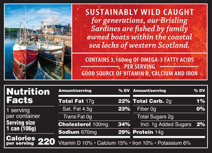 Crown Prince One Layer Brisling Sardines in Tomato, 3.75-Ounce Cans (Pack of 12)