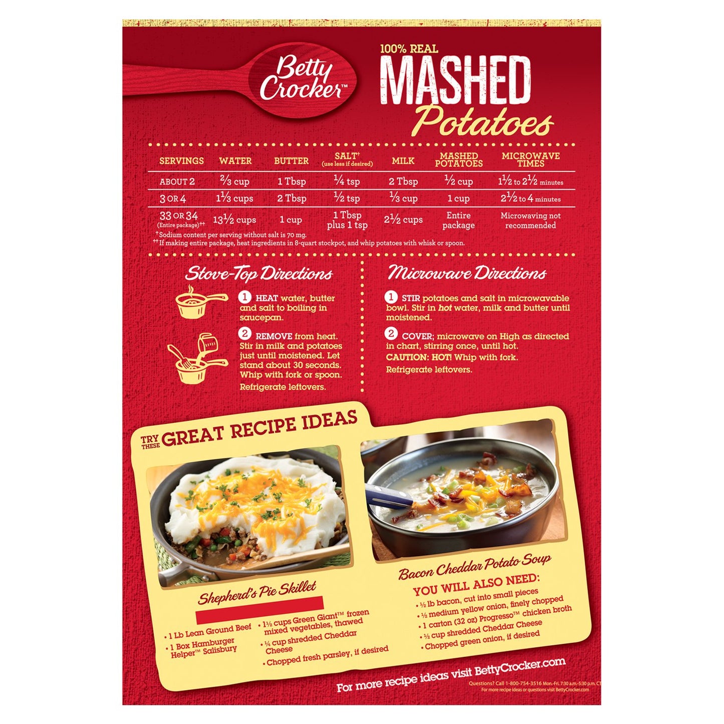 Betty Crocker Gluten Free, 100% Real Potato Buds, 28 oz (Pack of 6)