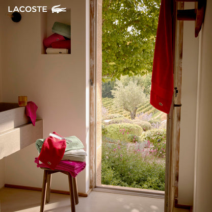 Lacoste Heritage 100% Supima Cotton Wash Cloth, Croc Green, 13" x 13" – Highly Absorbent & Quick Drying, Premium Super Soft Bath Towel, Bathroom Essential, Gift for All Occasions, Machine Washable