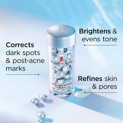 Elizabeth Arden Visible Brightening Clearly Radiant Dark Spot Corrector & Vitamin C Serum Capsules, Corrects Post-Acne Scars, Reduces Pores & Evens Skin Tone