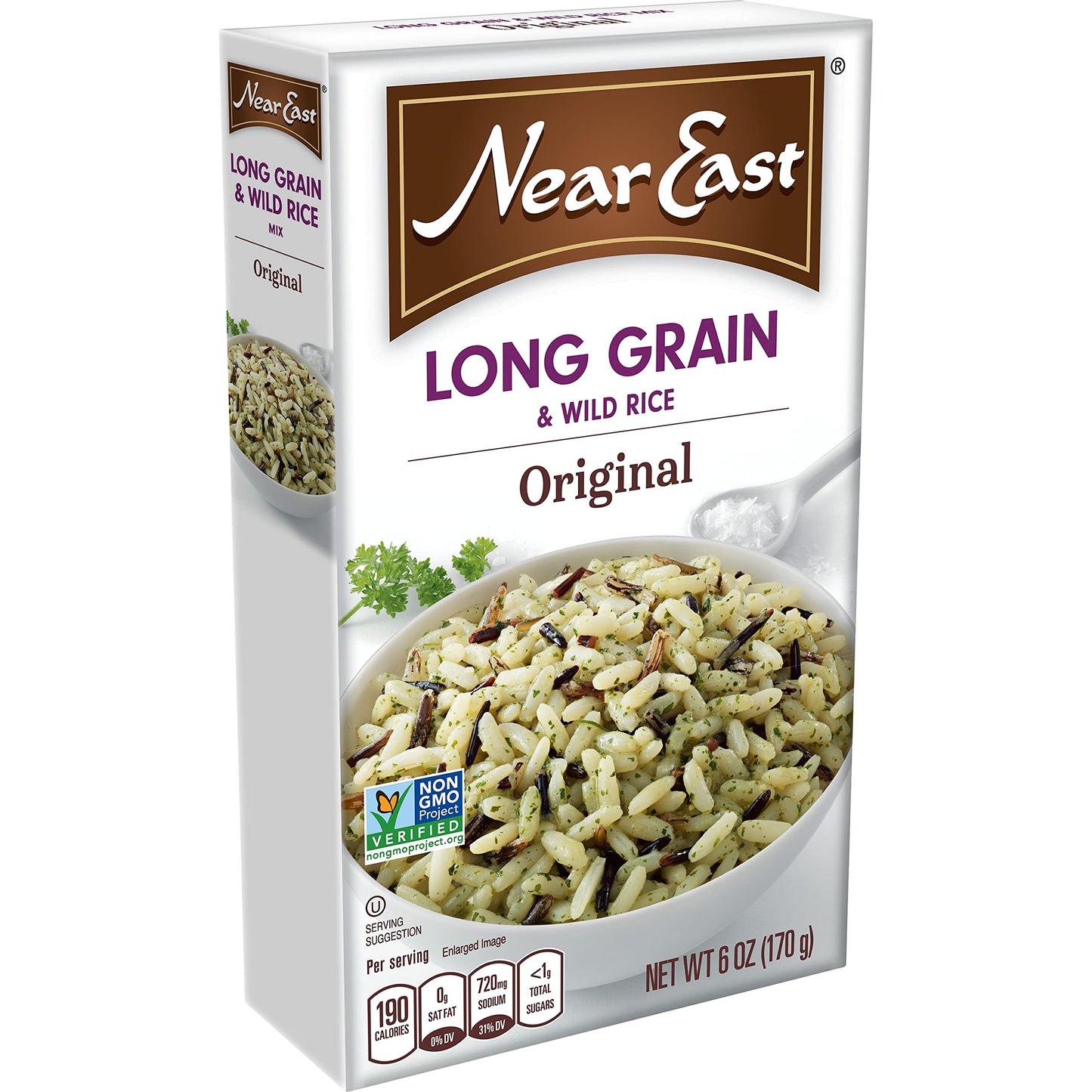 Near East Rice Pilaf Mix, Original & Wild Rice, 6oz Boxes (12 Pack)