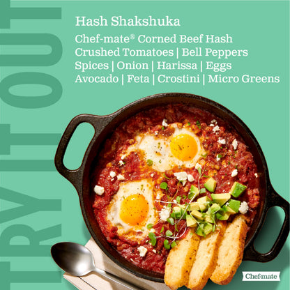 Chef-mate Corned Beef Hash, Canned Food and Canned Meat, 6 lb 11 oz (#10 Can Bulk)