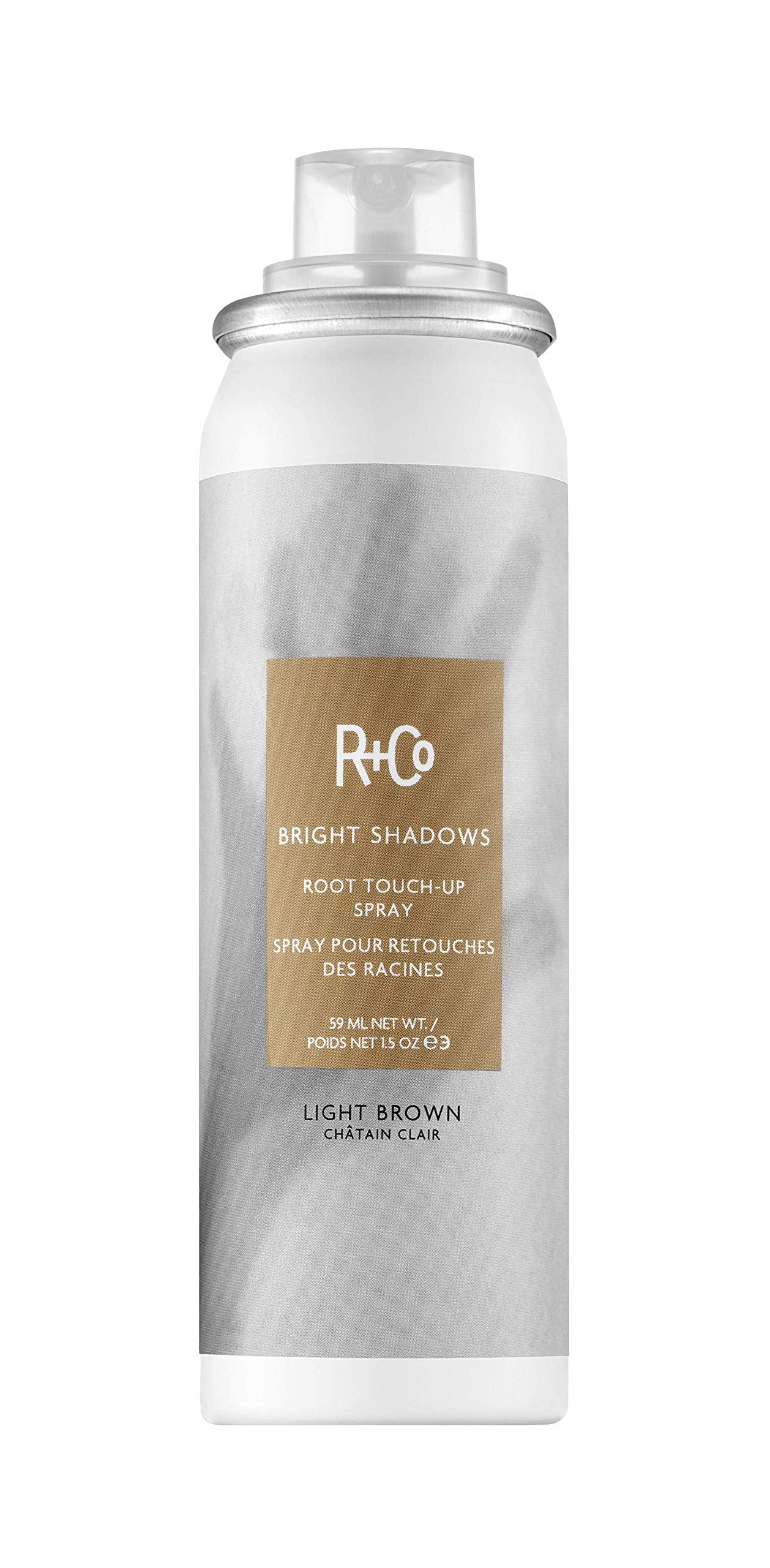 R+Co Bright Shadows Root Touch-Up Spray - Light Brown, 1.5 Oz