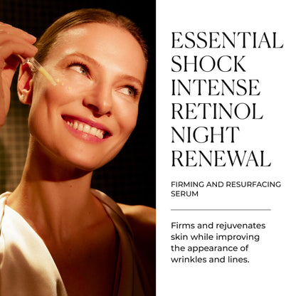 Natura Bissé Essential Shock Intense Retinol Night Renewal Serum, Firming & Resurfacing Serum, Hydrates, Firms & Rejuvenates, For All Skin Types, 1 Oz