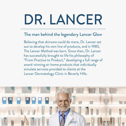 Lancer Skincare The Method Intro Kit, 3-Step Facial Exfoliator, Cleanser, and Moisturizer Kit for Oily or Congested Skin