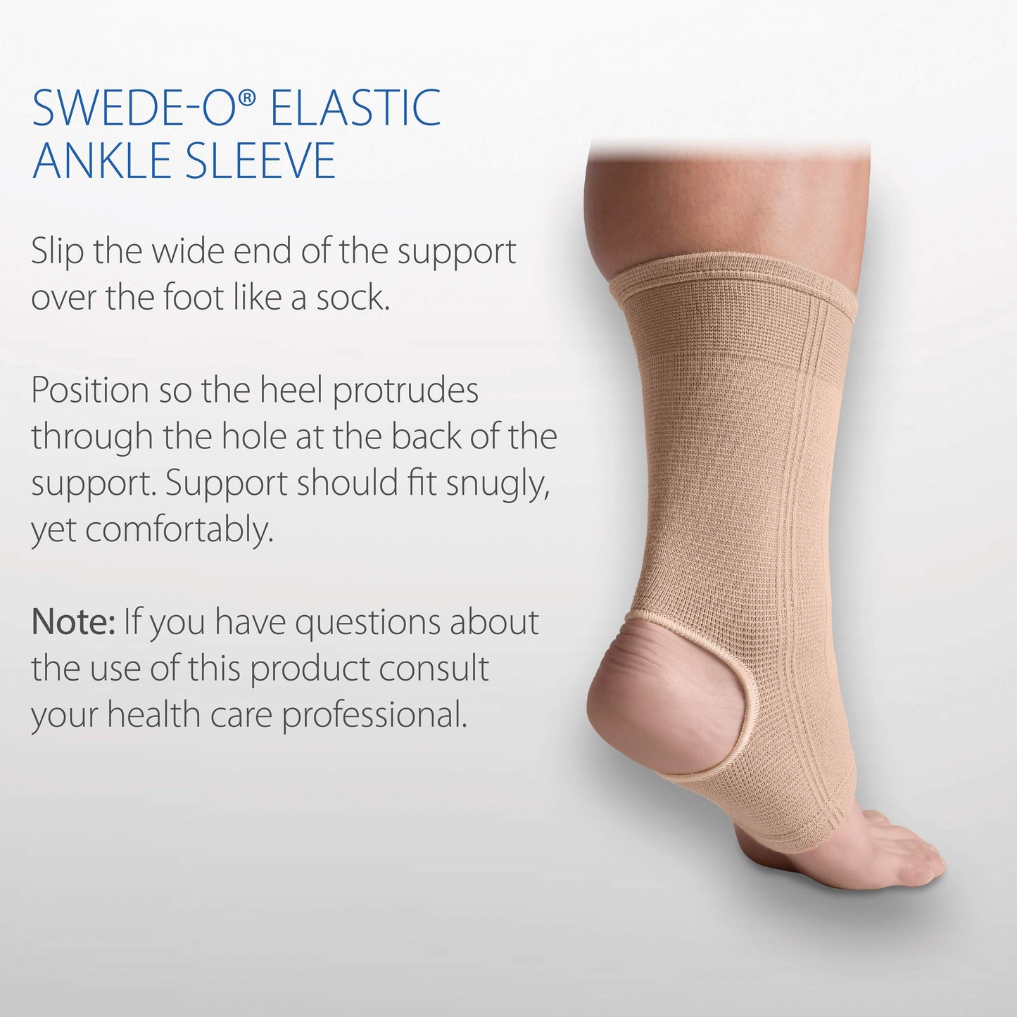 Swede-O Ventilated Elastic Ankle Support Sleeve, Medium