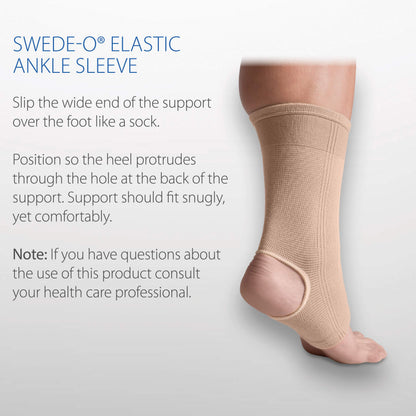 Swede-O Ventilated Elastic Ankle Support Sleeve, Medium