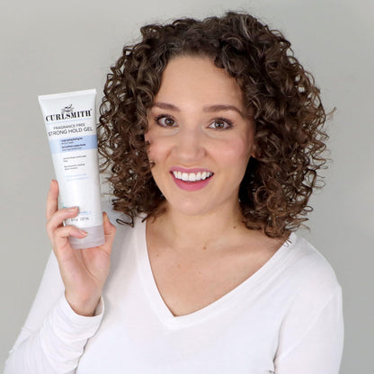 CURLSMITH Fragrance-Free Strong Hold Styling Gel - Long-Lasting Frizz Control for Defined Curls (8 oz)