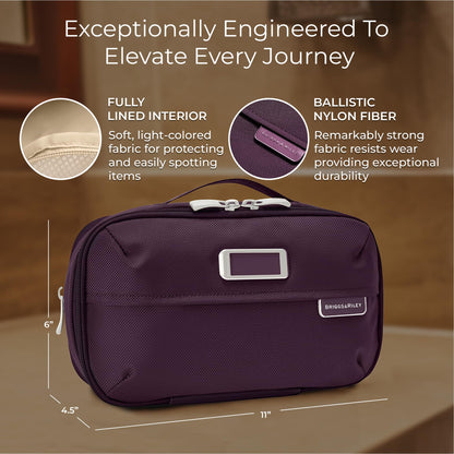 Briggs & Riley Toiletry Kit - Travel Bags for Women & Men, Organizer for Vacation, Dopp Kit for Bathroom Accessories, Makeup, & Skincare