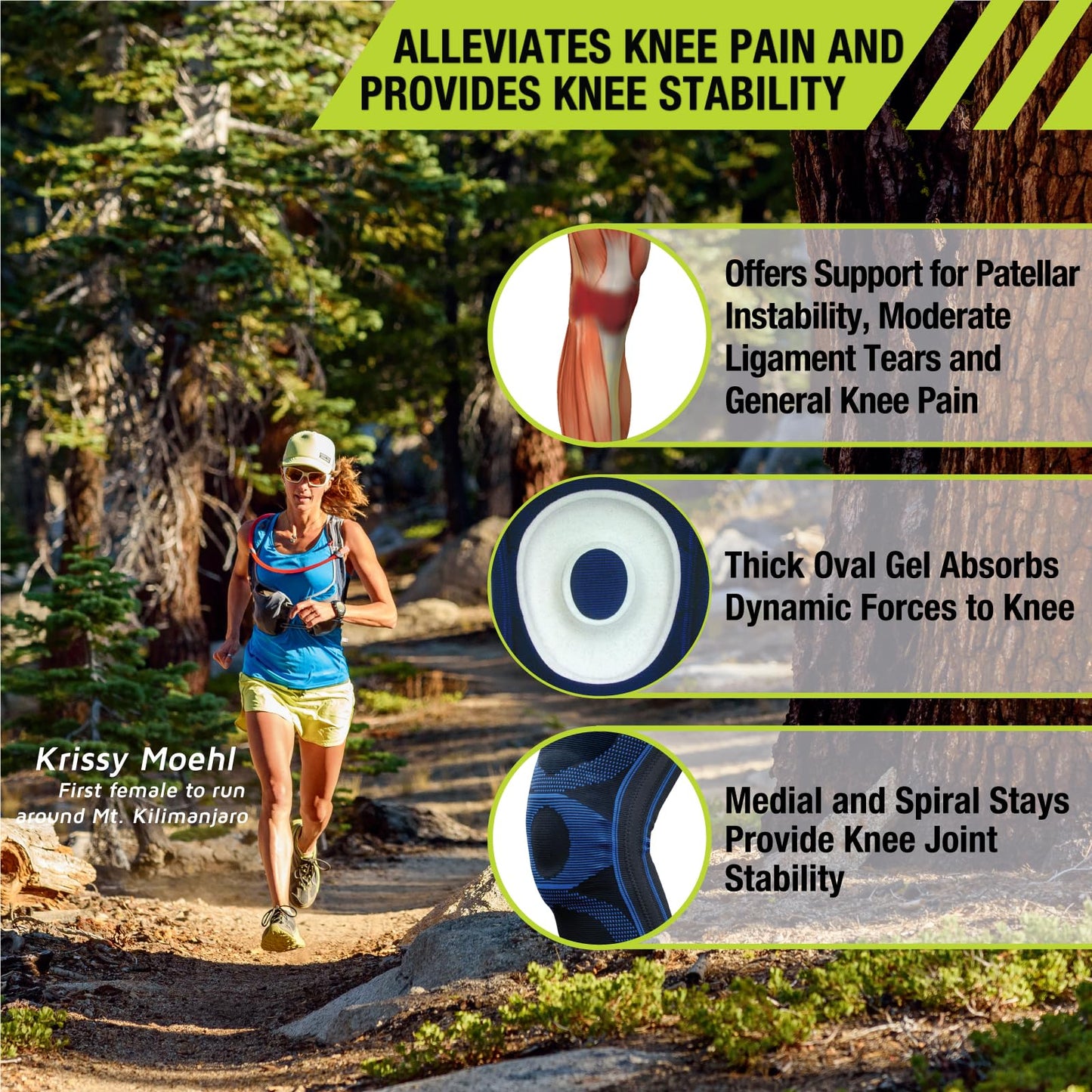 Pro-Tec Gel-Force Knee Support, Medium