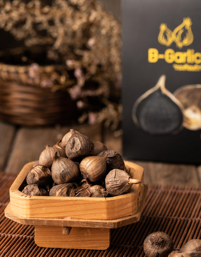 B-Garlic Black Garlic, Premium Whole Fermented Black Garlic, 100g, Healthy Sweet Savory Superfoods Snack
