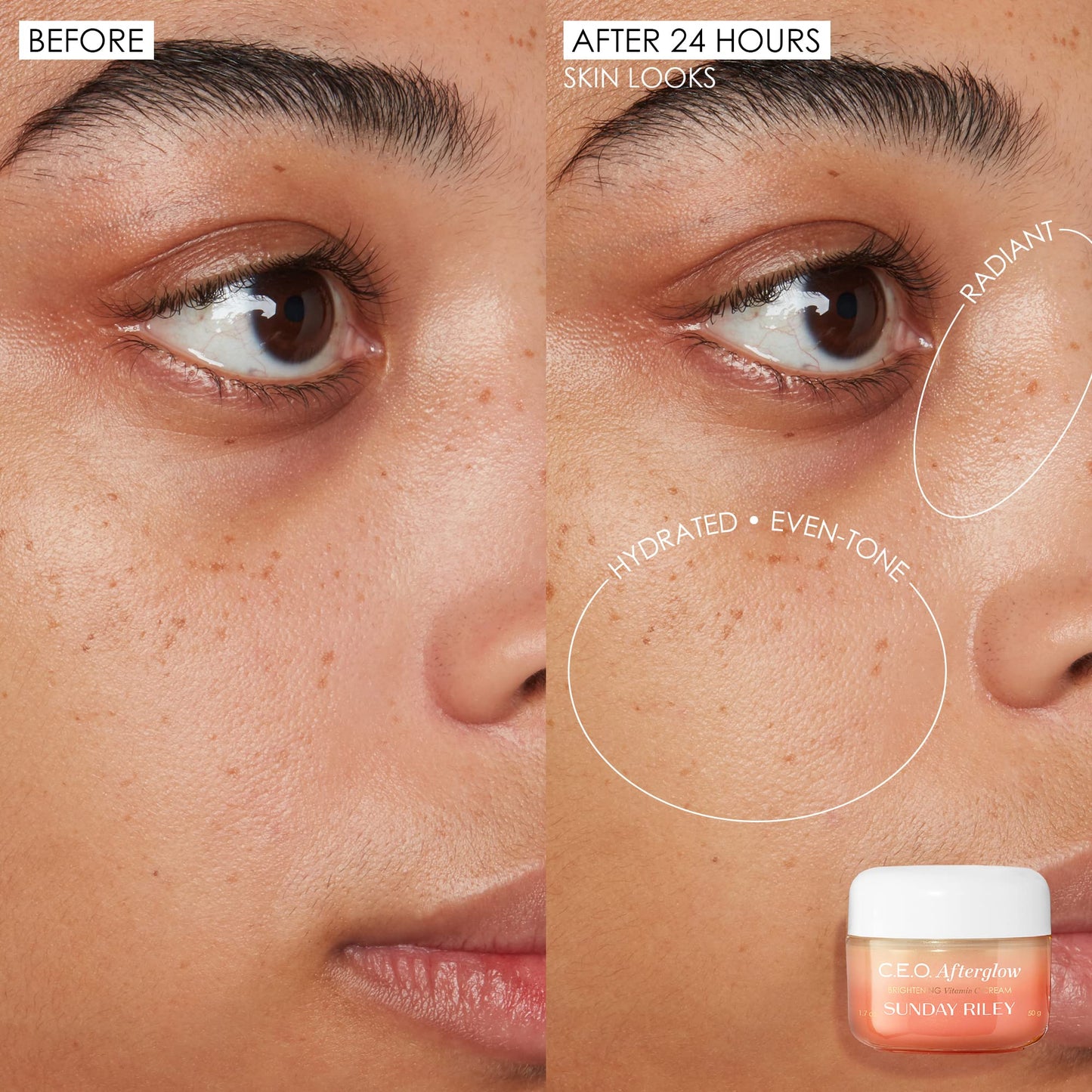 Sunday Riley C.E.O. Afterglow Brightening Vitamin C Cream Face Moisturizer