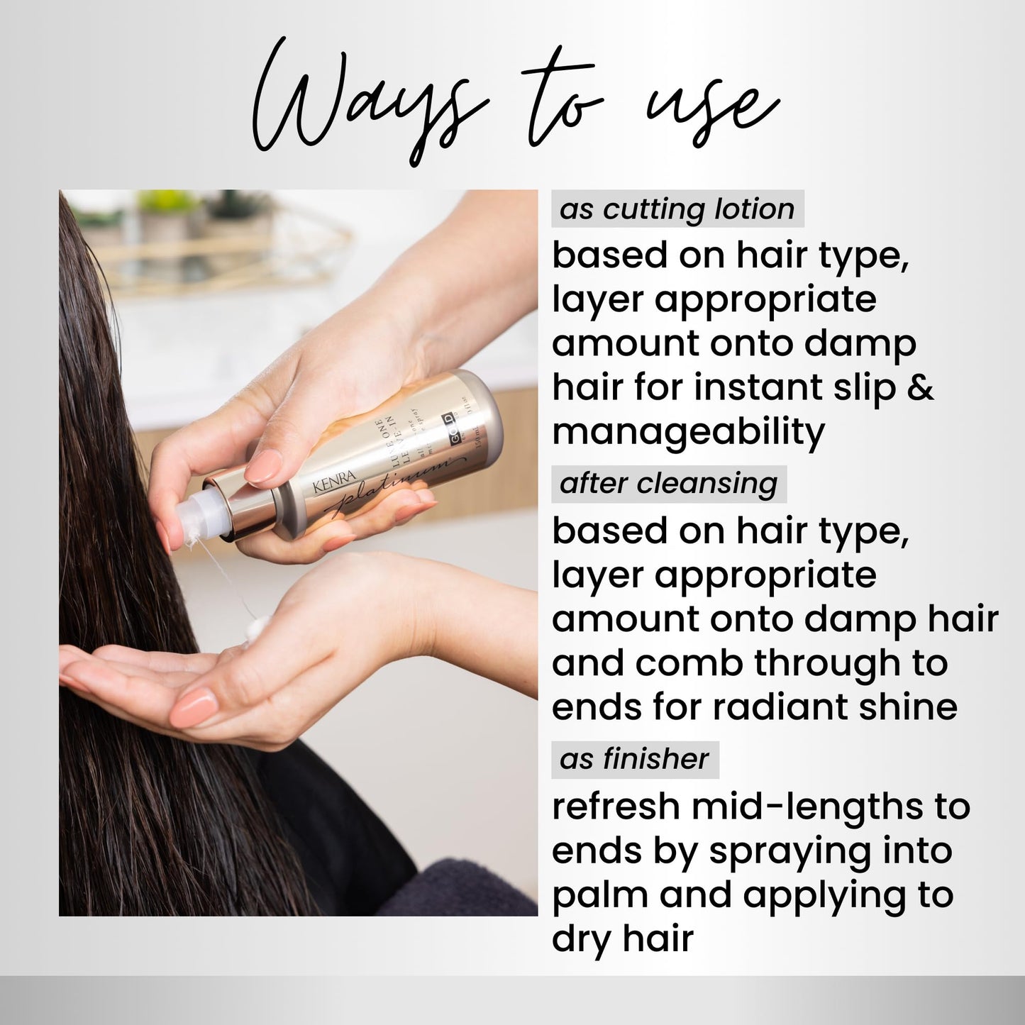 Platinum Luxe One Leave-In | All-In One Miracle Spray | Enriched with Precious Gold | Opulent Slip & Shine | Thermal/Heat Protection | Medium To Coarse Hair