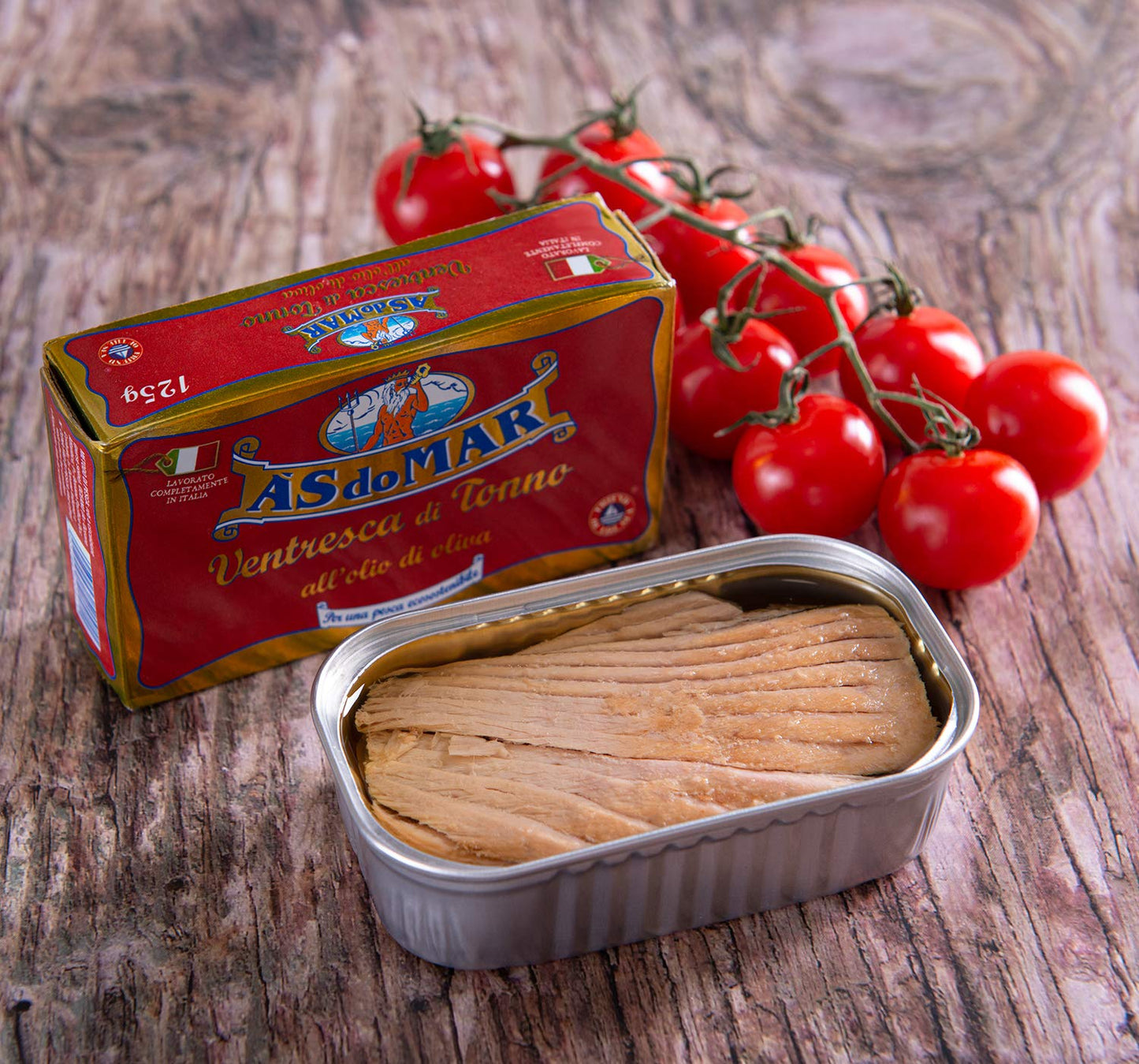 As do Mar Yellowfin Tuna Ventresca in Pure Olive Oil | 10 Pack | Imported from Italy | Wild Caught and Hand Selected | The Toro of Tuna | 100% Natural Ventresca Tuna | AsDoMar | 125 Gr. Can (4.4 oz.)