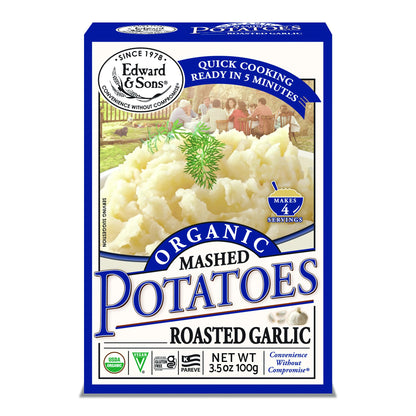 Edward & Sons Organic Homestyle Mashed Potatoes - Instant Mashed Potatoes, Instant Potatoes, Organic Potato Flakes, Vegan - 3.5 Oz (Pack of 1)