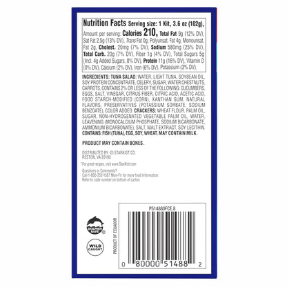 StarKist Snack-To-Go Ready to Eat Meals Tuna Salad Kit, 3.6 oz (1 Pack) Classic Tuna Salad with Crackers Kit