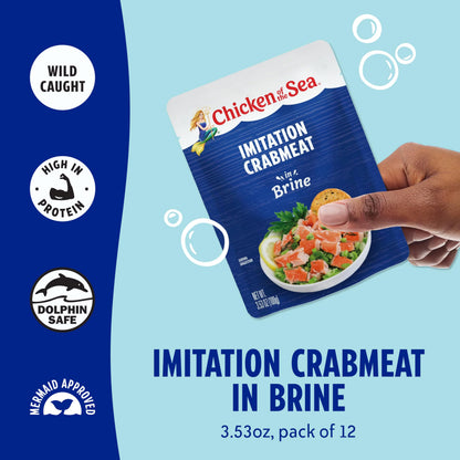 Chicken of the Sea Imitation Crabmeat in Brine, 3.53 oz. Packet (Box of 12)