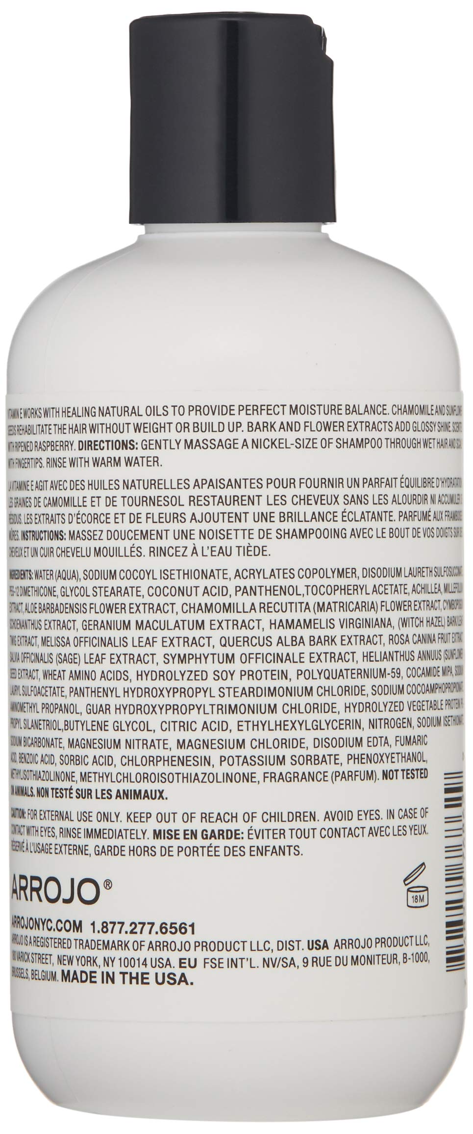 ARROJO RepHair Sulfate Free Shampoo – Hair Shampoo to Moisturize & Rehabilitate Hair - Moisturizing Shampoo w/Vitamin E, Chamomile – Shampoo for Color Treated Hair for Glossy Shine