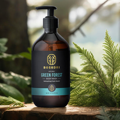 Cedar Essence Body Wash for Men – Gentle Daily Cleanser with Natural Cedarwood & Herbal Extracts, Plant-Derived Hydration, No Harsh Chemicals, Refreshing Wood Aroma – Made in Taiwan, 16 fl oz