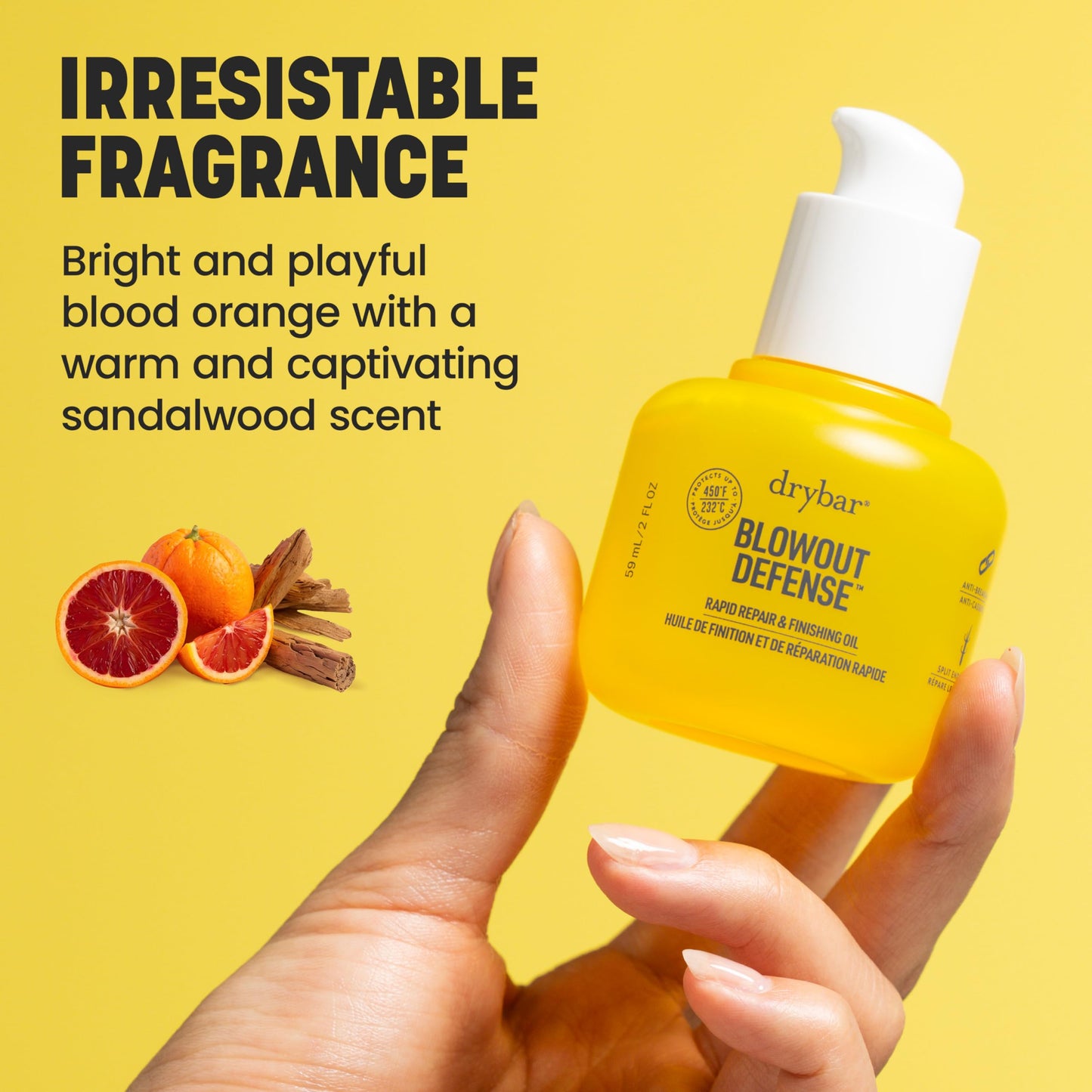 Drybar Blowout Defense Rapid Repair and Finishing Oil - Weightless Heat Protectant for Hair, Repairs Split Ends, Adds Shine for Long-Lasting Blowouts