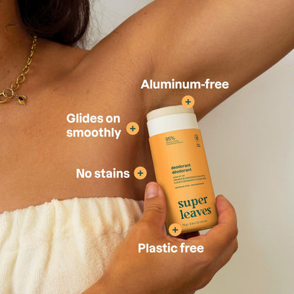 ATTITUDE Plastic-Free Natural Deodorant, Aluminum-Free, Baking Soda Formula, EWG Verified, Vegan, Long-Lasting Odor Protection, 2.64 Oz