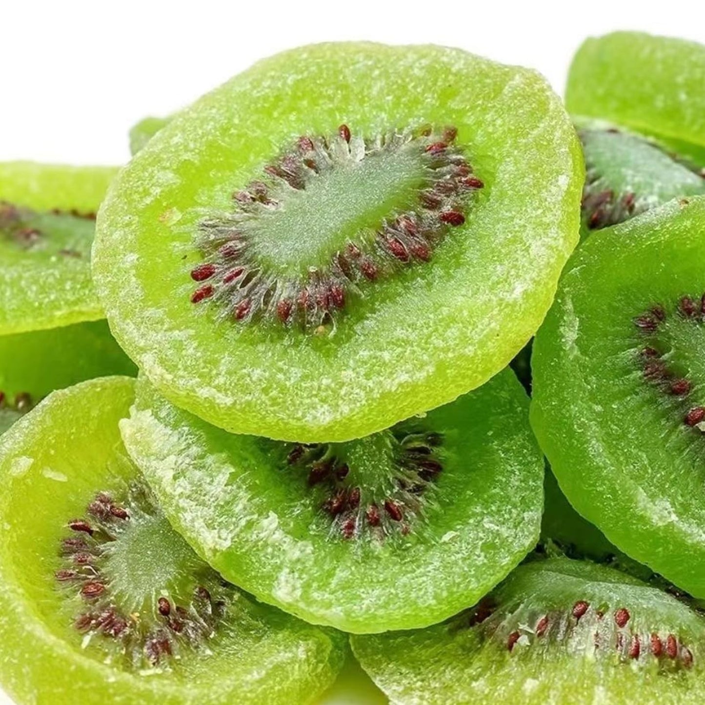 BAYUEDEGUA-Dried kiwi fruit 250g/8.81oz Green core kiwi dried fruit,Candied fruit jerky,Sweet and sour,Appetizing.Dessert decoration,Tea drinks,Baking,Breakfast pairing.