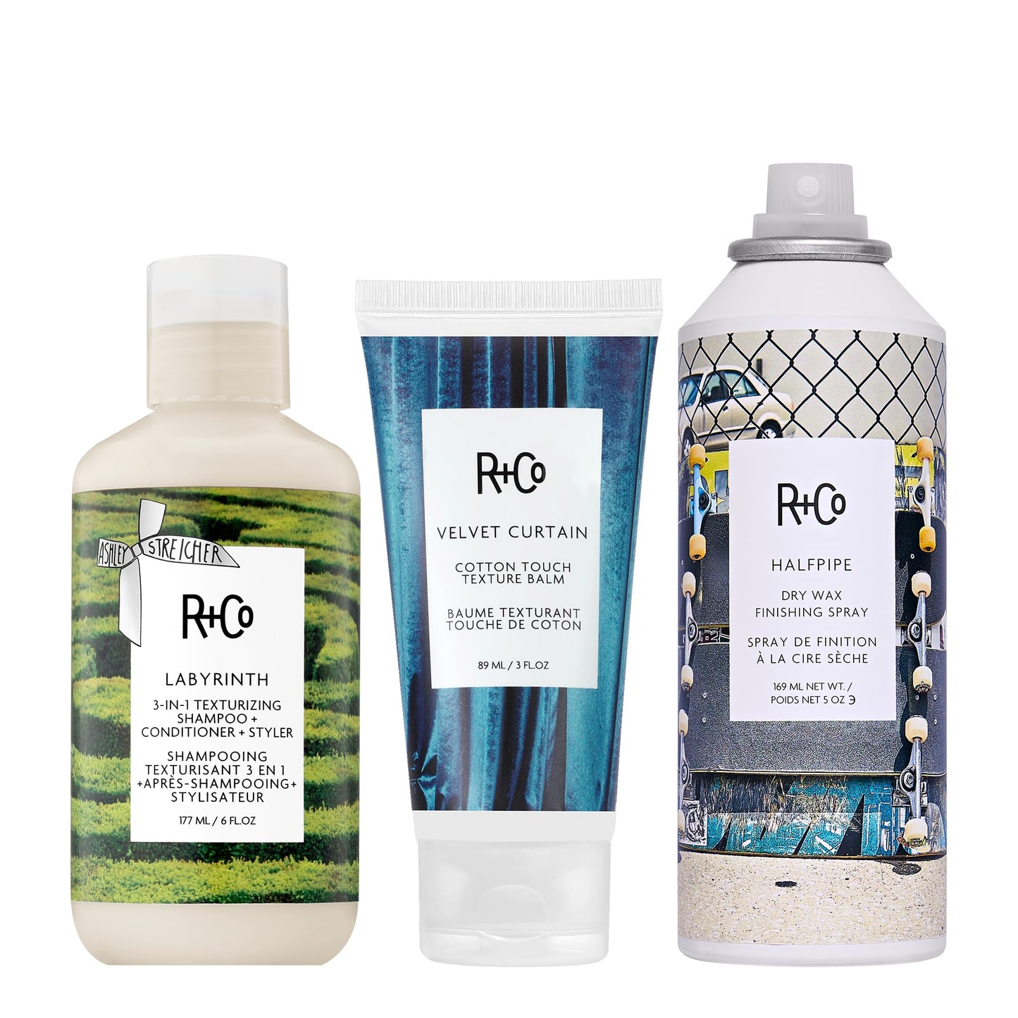 R+Co Labyrinth 3-in-1 Texturizing Shampoo + Conditioner + Styler | Touchable Texture + Volume + Hydration | Vegan + Cruelty-Free | 6 OZ