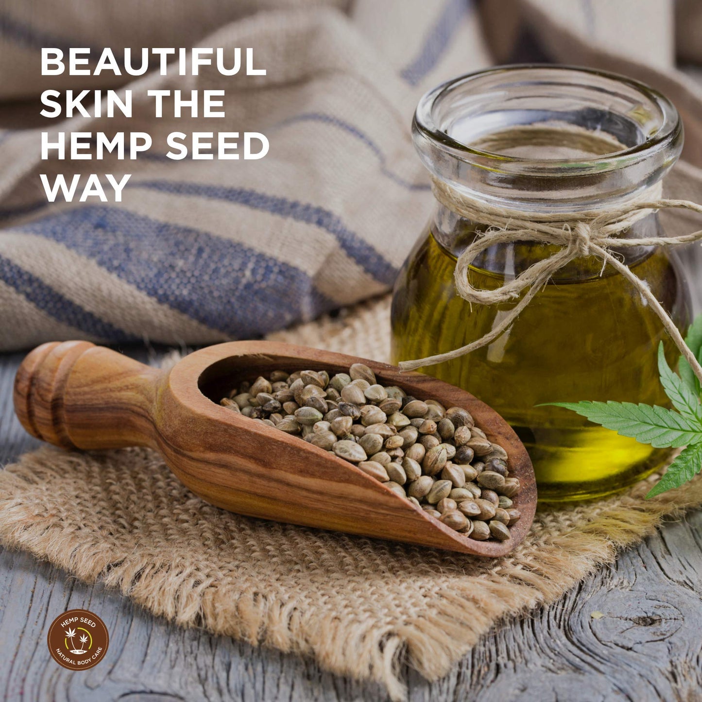 Hemp Seed Massage & Body Oil - 8 fl. oz. - Nourishing, Moisturizing Massage Oil - Hemp Seed, Apricot, Grapeseed & Sweet Almond Oil - Vegan & Cruelty Free