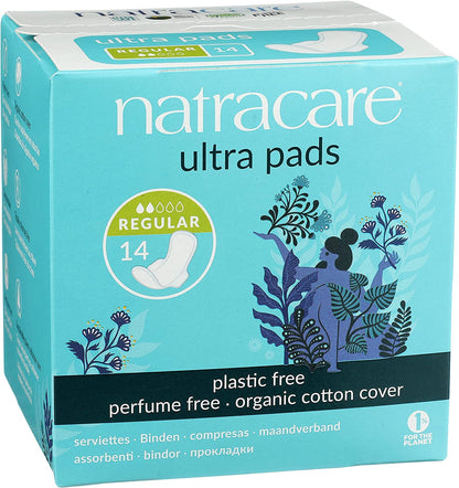 Natracare Pads Ultra With Wing Regular 14 Count (2 Pack)