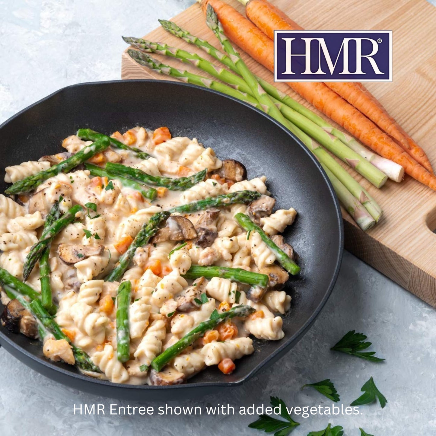 HMR Rotini Chicken Alfredo Entrée | Pre-packaged Lunch or Dinner to Support Healthy Eating | Ready to Eat | 16g of Protein | Low Calorie Food | 7oz Serving per Meal | Pack of 3