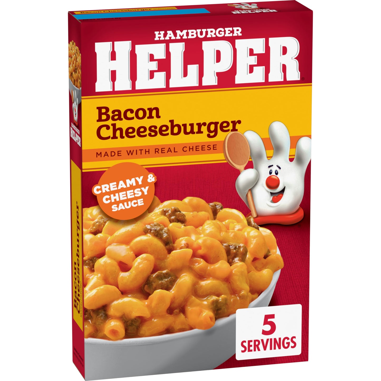 Hamburger Helper Bacon Cheeseburger Pasta Meal (5.1 oz - 12 Pack) No Artificial Flavors, Ready in 3 Easy Steps, Quick Meals Perfect for Midweek Dinners, Busy Evenings & Families On-the-Go