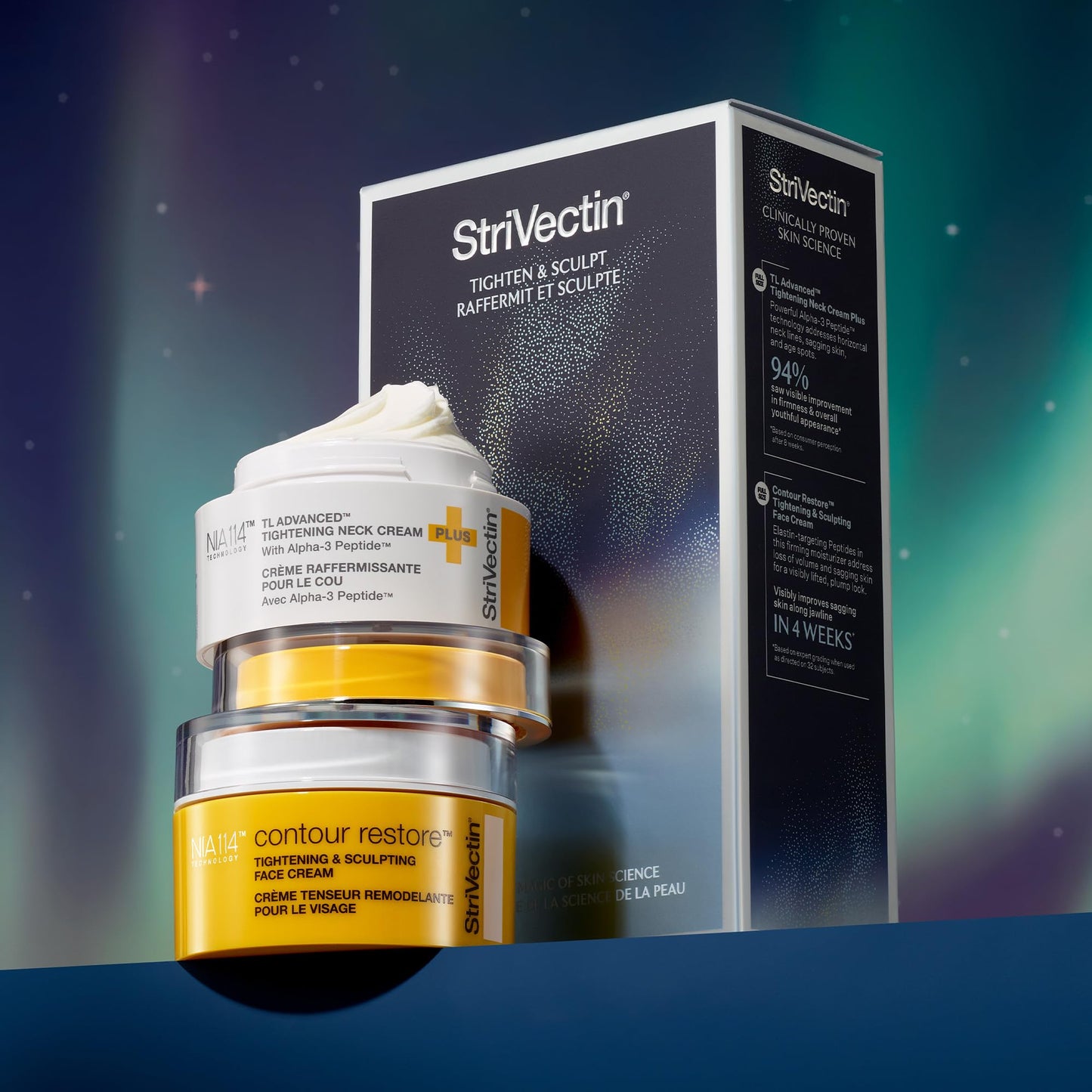 StriVectin TL Advanced Holiday Duo Tighten and Sculpt Kit, Brighten and Lift Skin Tone, Peptides and Hyaluronic Acid