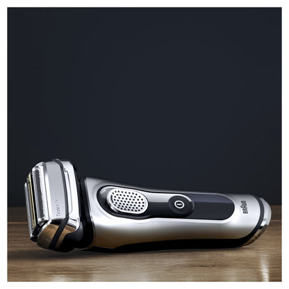 Braun Electric Razor for Men Foil Shaver with Precision Beard Trimmer, Rechargeable, Wet & Dry, Clean & Charge Station and Leather Travel Case, 6 Piece Set