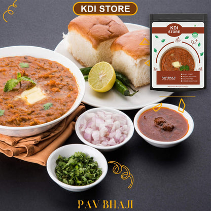 KDI Store Pav Bhaji, Ready to Eat Gujarati Street Food, Organic, Freeze Dried, Fully Cooked, 35g