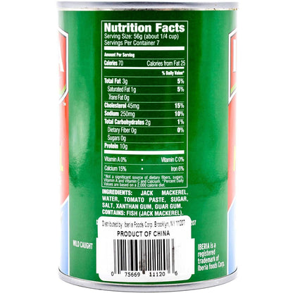 Iberia Jack Mackerel in Tomato Sauce, 15 Ounce