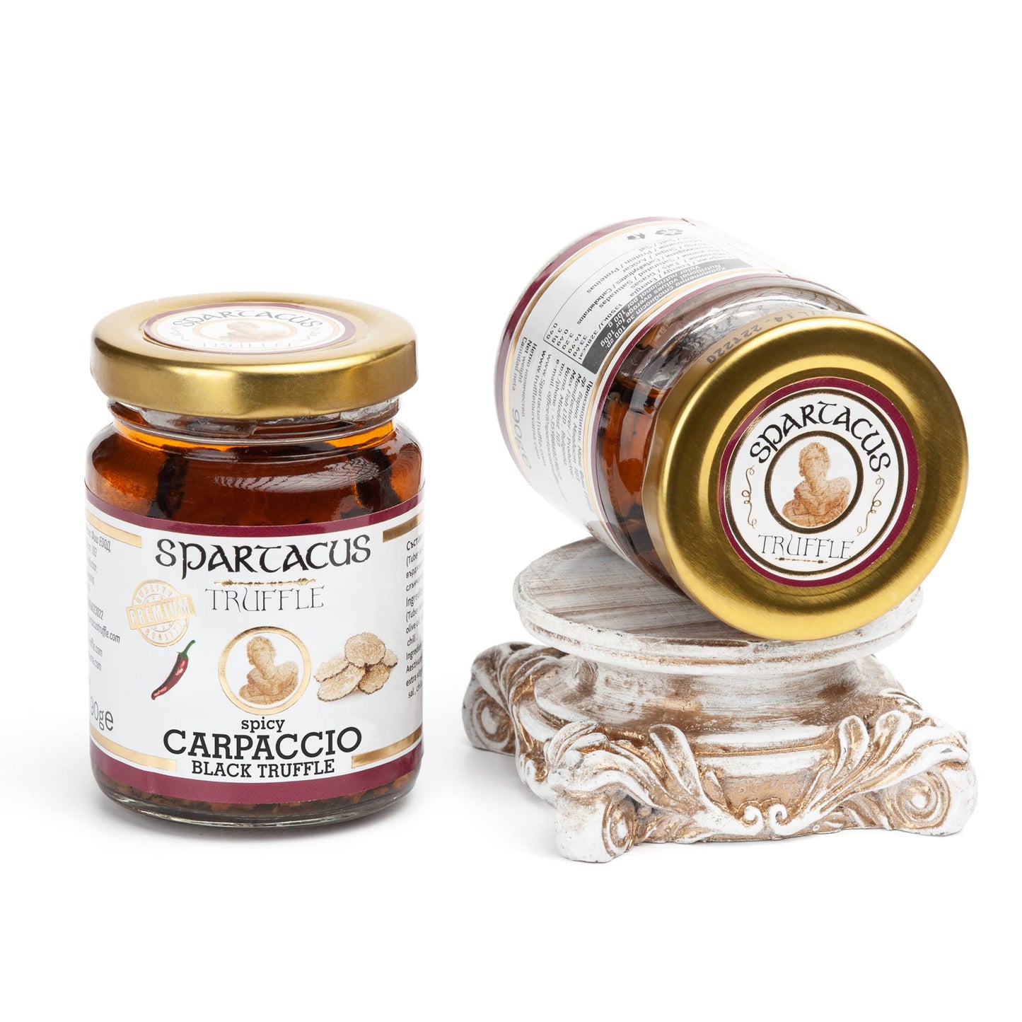 Spartacus Carpaccio Truffle | Slightly Spicy | Treat yourself to culinary excellence | Exquisite black truffles for gourmets (90g)