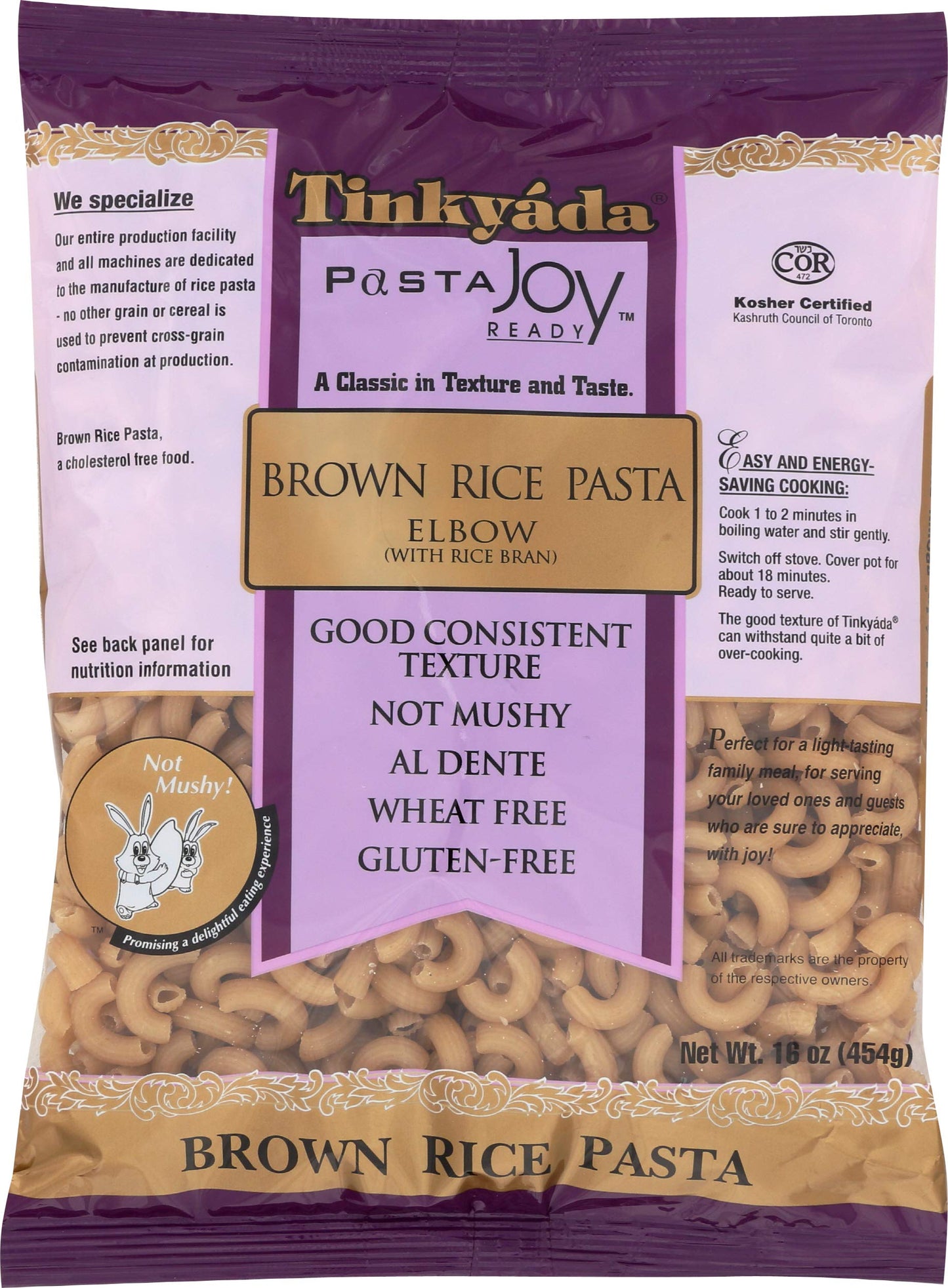 Tinkyada Pasta Brown Rice Elbow, 16 oz