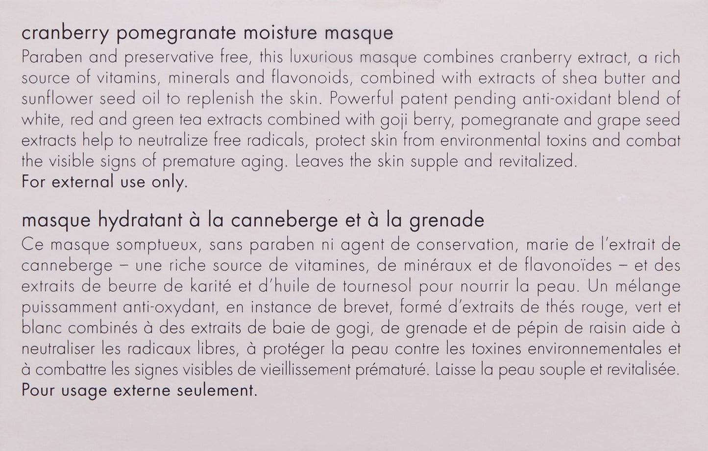 June Jacobs Cranberry Pomegranate Moisture Masque, 4 Fl Oz
