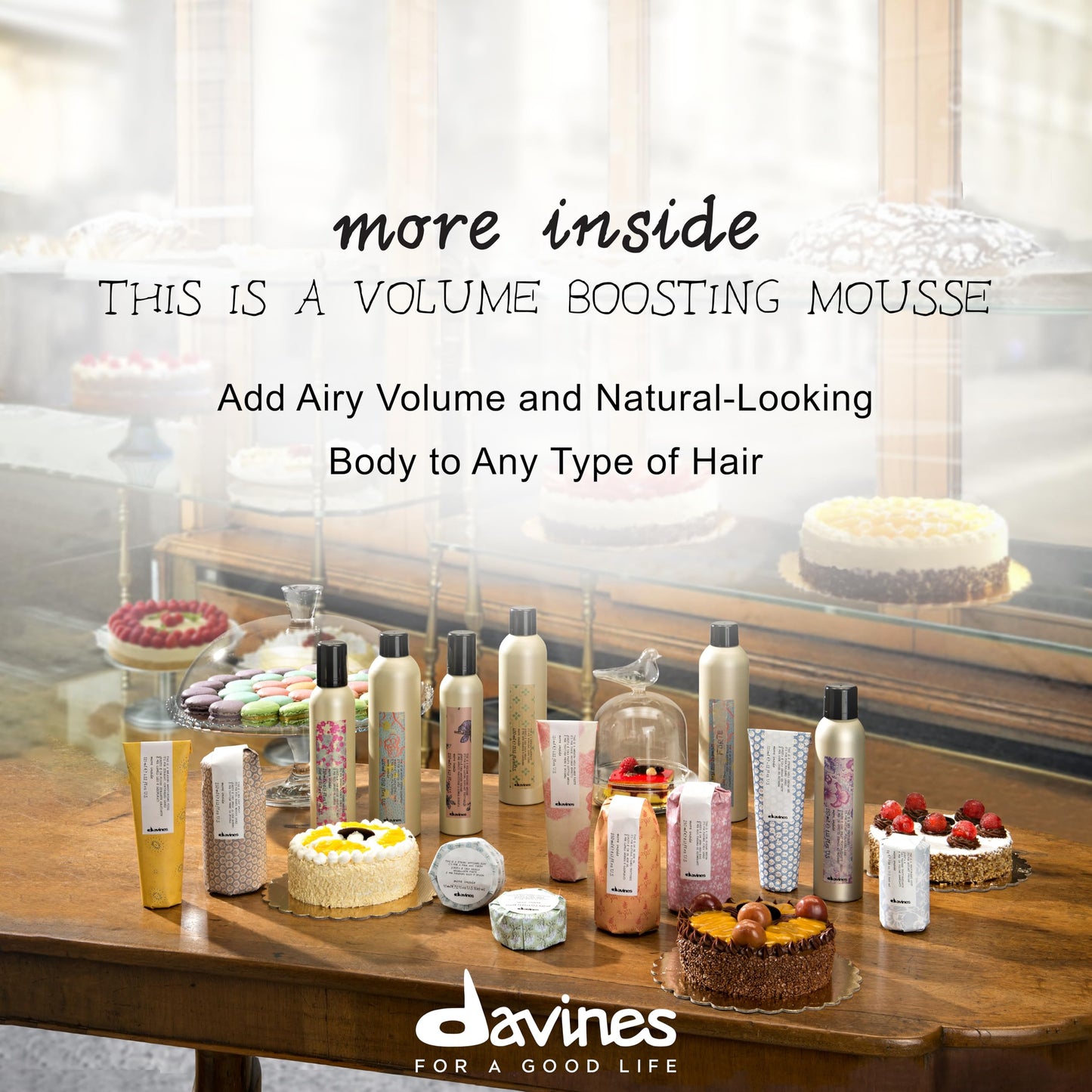 Davines This Is A Volume Boosting Mousse, Add Natural Looking And Airy Volume And Body, For All Hair Types, 8.4 OZ