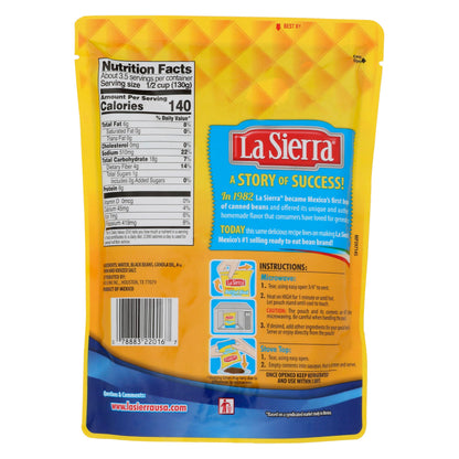 La Sierra Refried Black Beans, Ready-to-Eat, 15.2 Ounce Pouch